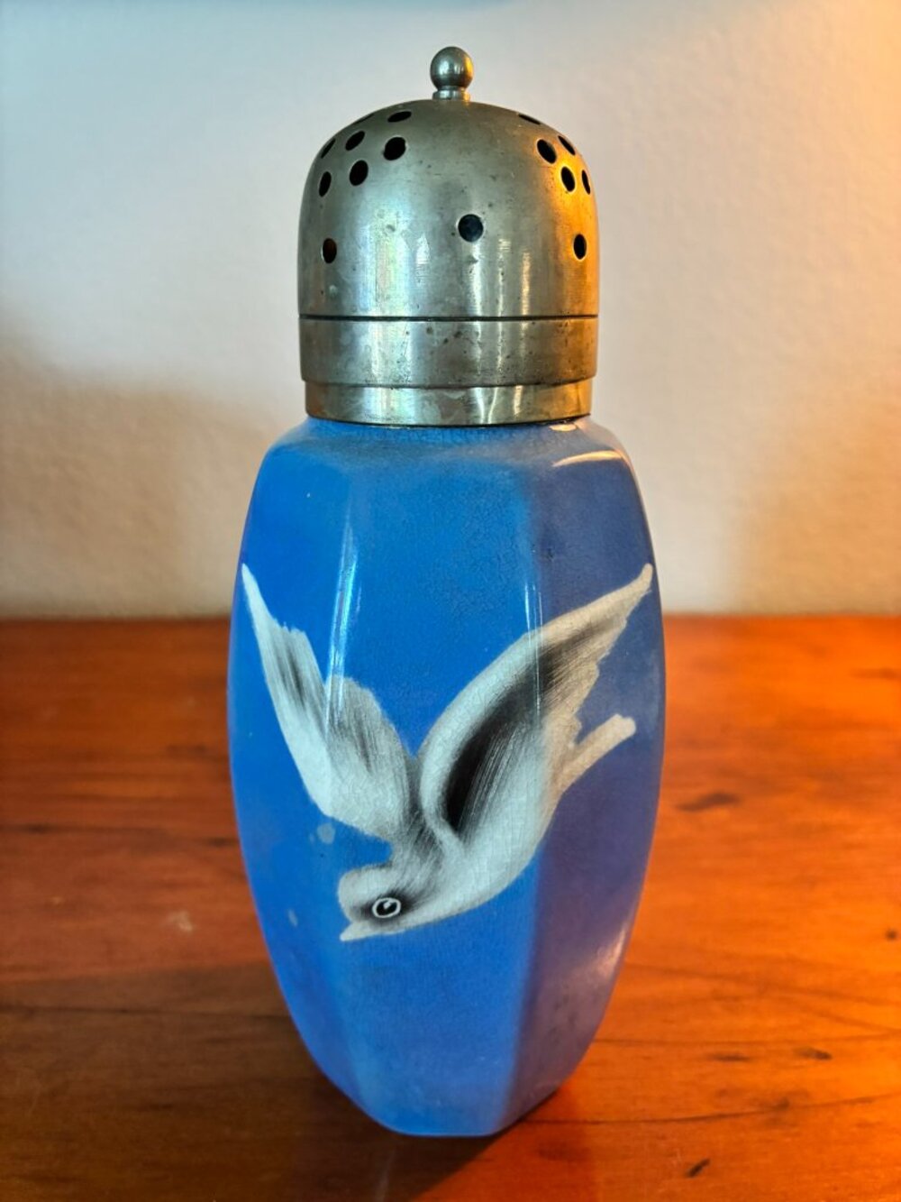 Vintage Ceramic Sugar Shaker, Bird in Flight